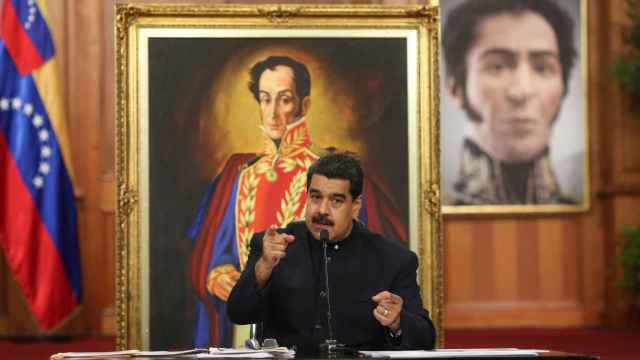 Nicolás Maduro en la rueda de prensa de este martes.
