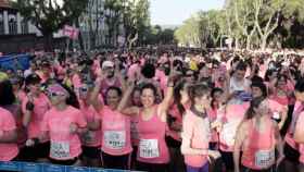 La marea rosa contra el cáncer de mama, en Madrid.