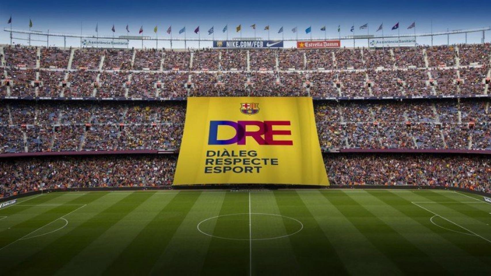 Tifo del BARÇA en Champions