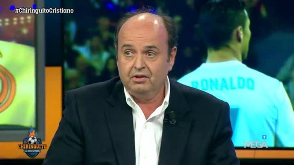 Juanma Rodríguez en El Chiringuito. Foto: Twitter (@elchiringuitotv).