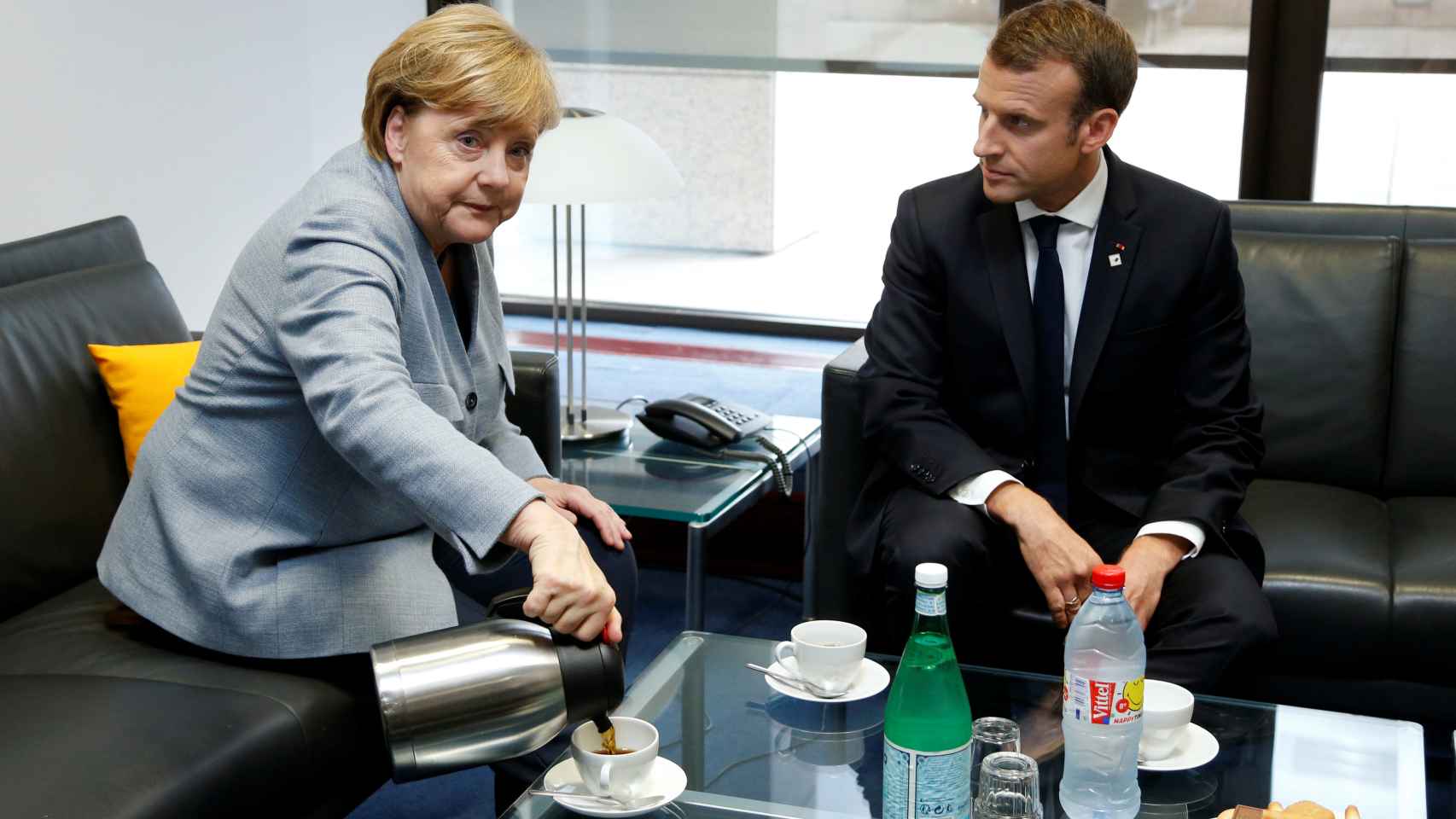 Merkel y Macron, en su reunión previa a la cumbre de la UE