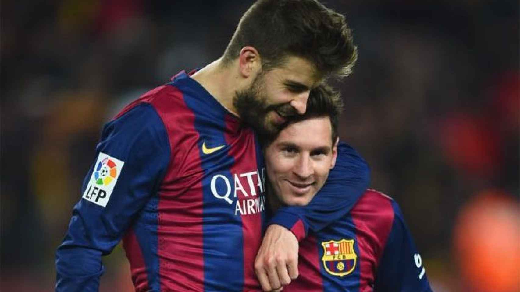 Piqué, con Messi, en una imagen de archivo.
