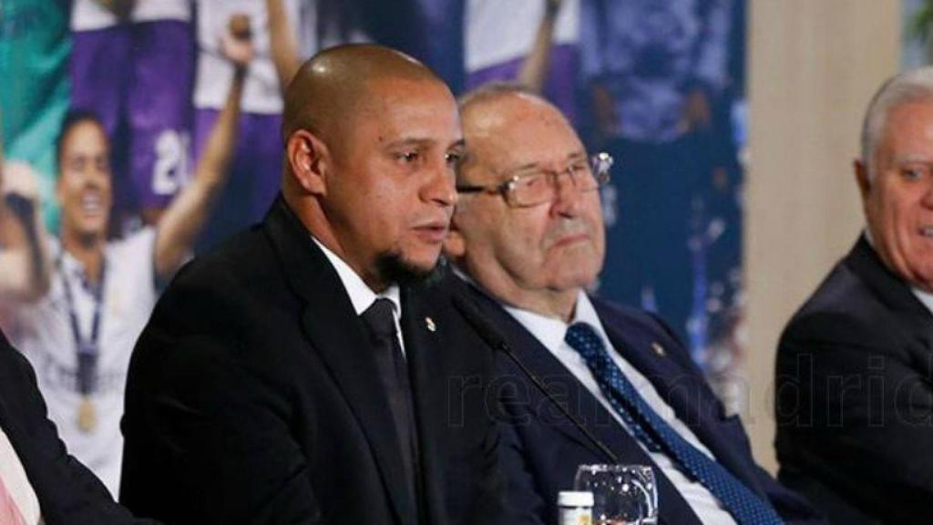 Roberto Carlos en un acto del Real Madrid.