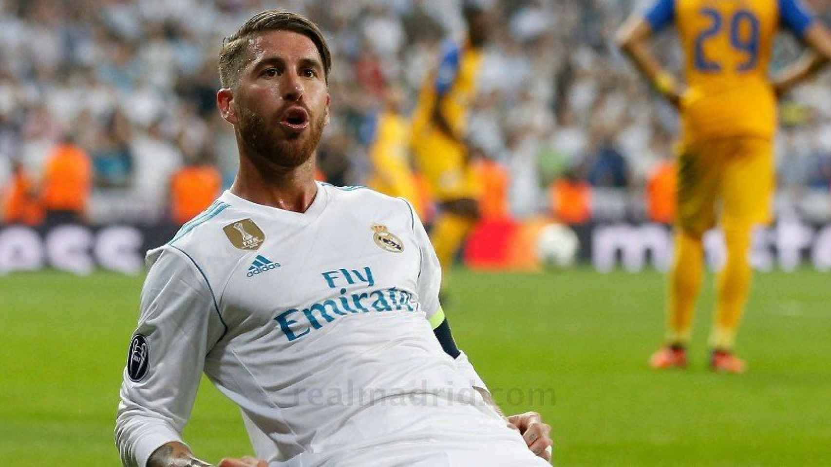 Ramos celebra su gol