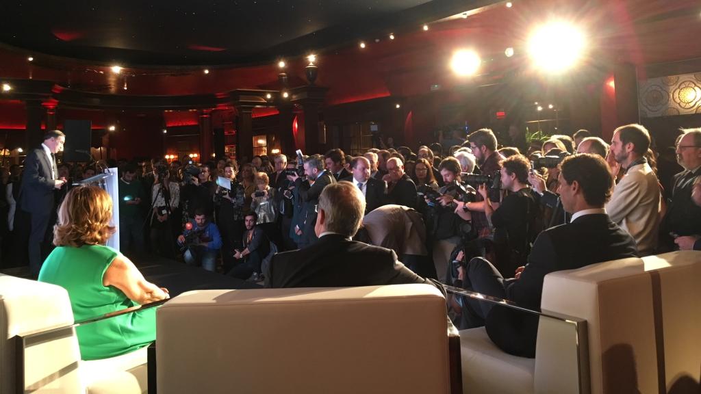 Pedro J. Ramírez durante su discurso en la entrega de los premios Los Leones de EL ESPAÑOL.