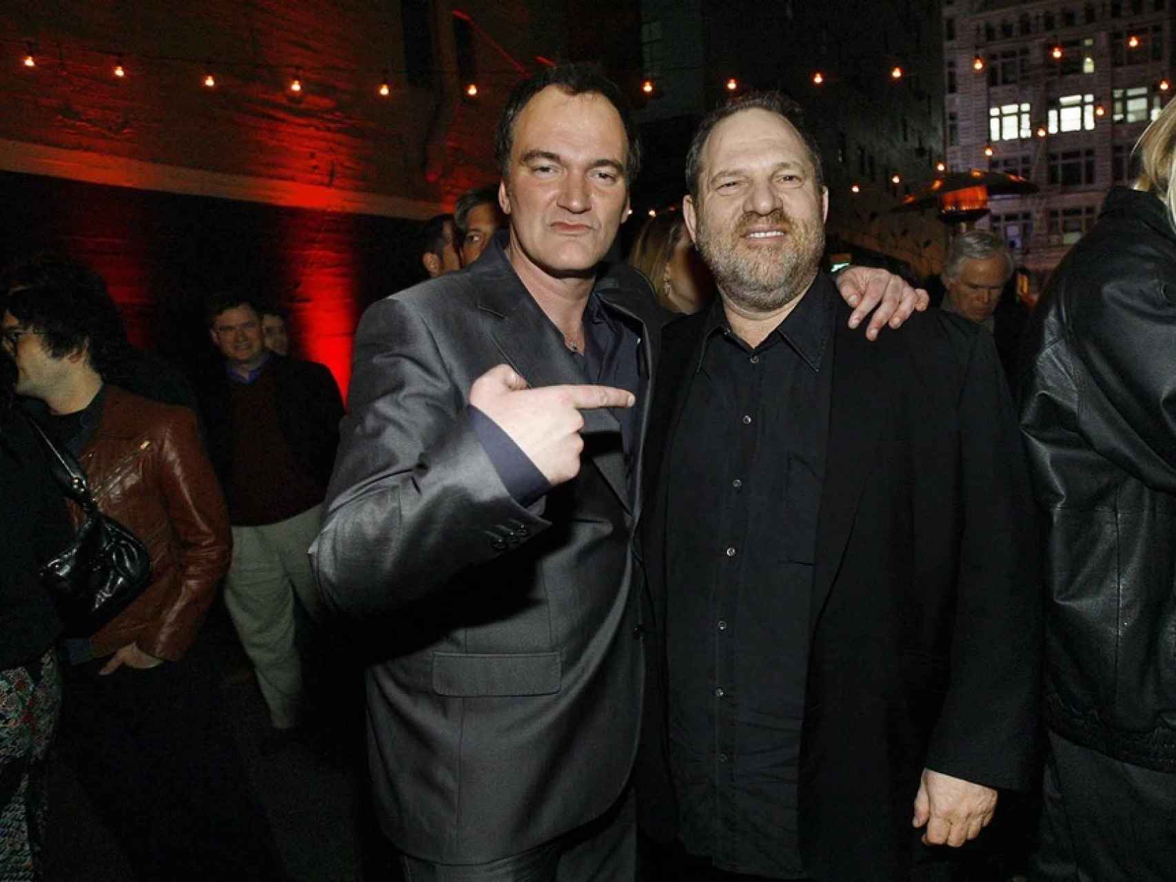 Tarantino junto al abusador sexual Harvey Weinstein.