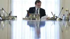 Rajoy durante el Consejo de Ministros extraordinario