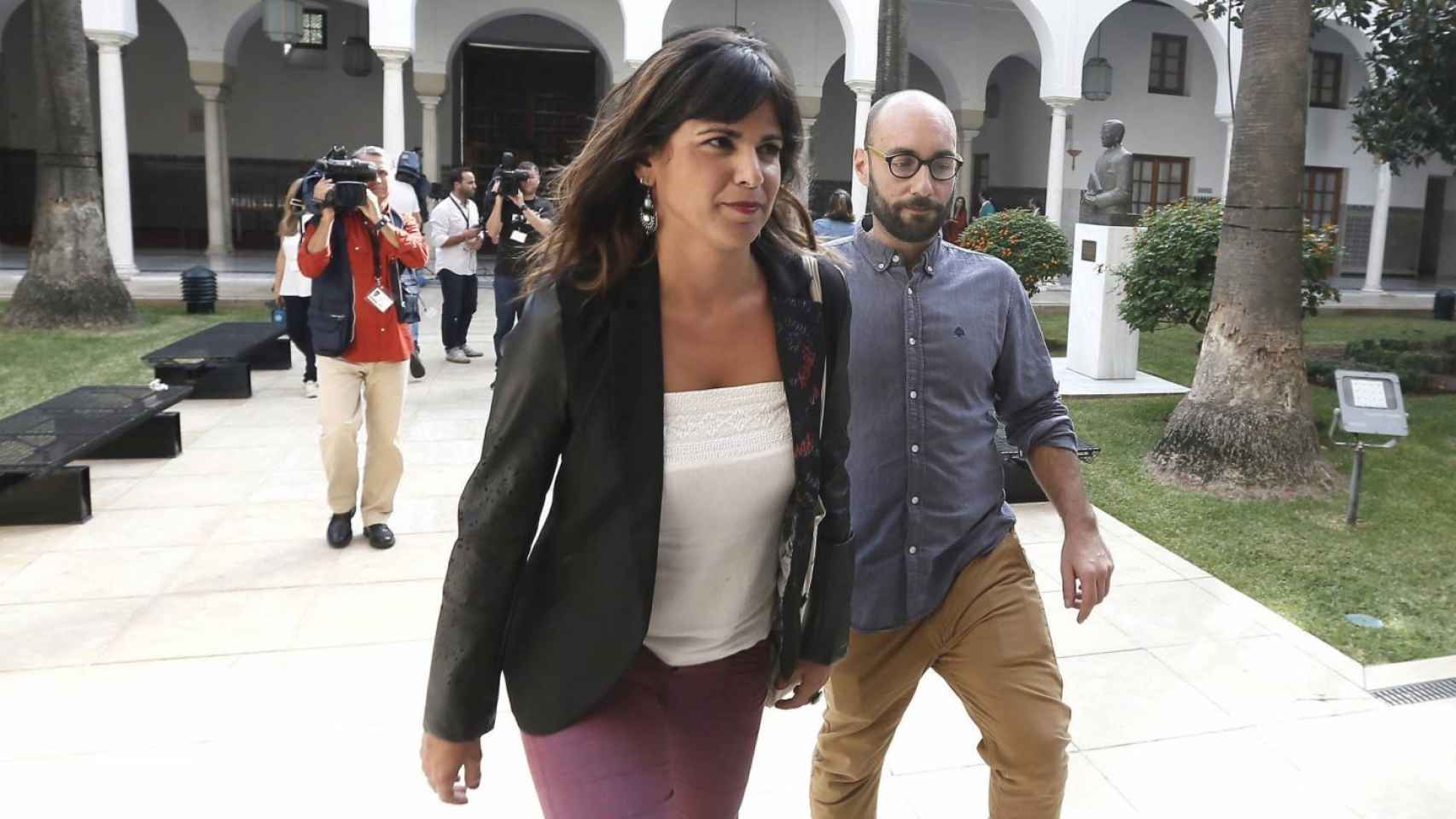 Desde Podemos sse argumentó en el juicio que el despido se debía a una supuesta reorganización. En la foto, Teresa Rodríguez, secretaria general de Podemos en Andalucía.