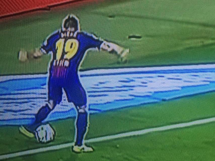 El balón pasado por Digne estaba más allá de la línea de fondo.