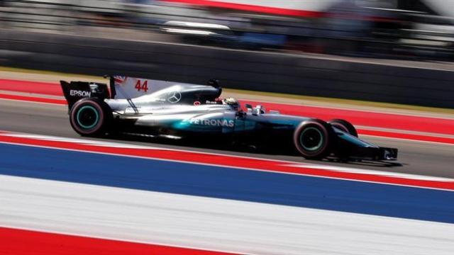 Hamilton rueda en Austin.