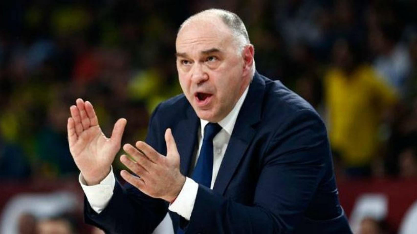 Pablo Laso durante el encuentro ante Fenerbahçe.