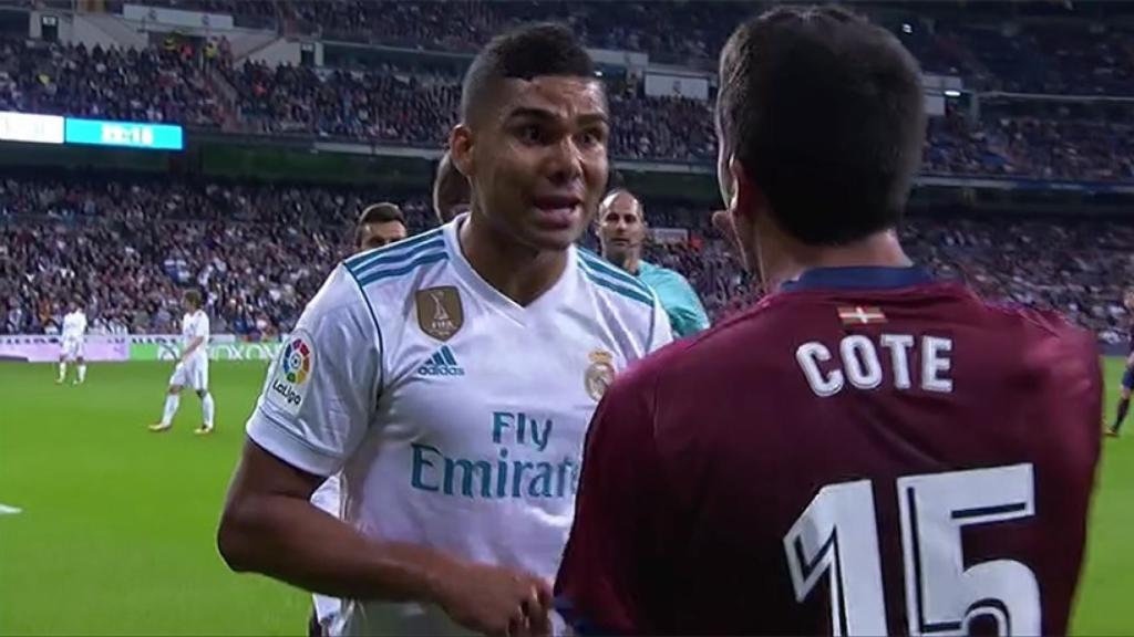 Casemiro se encara con Cote, del Eibar