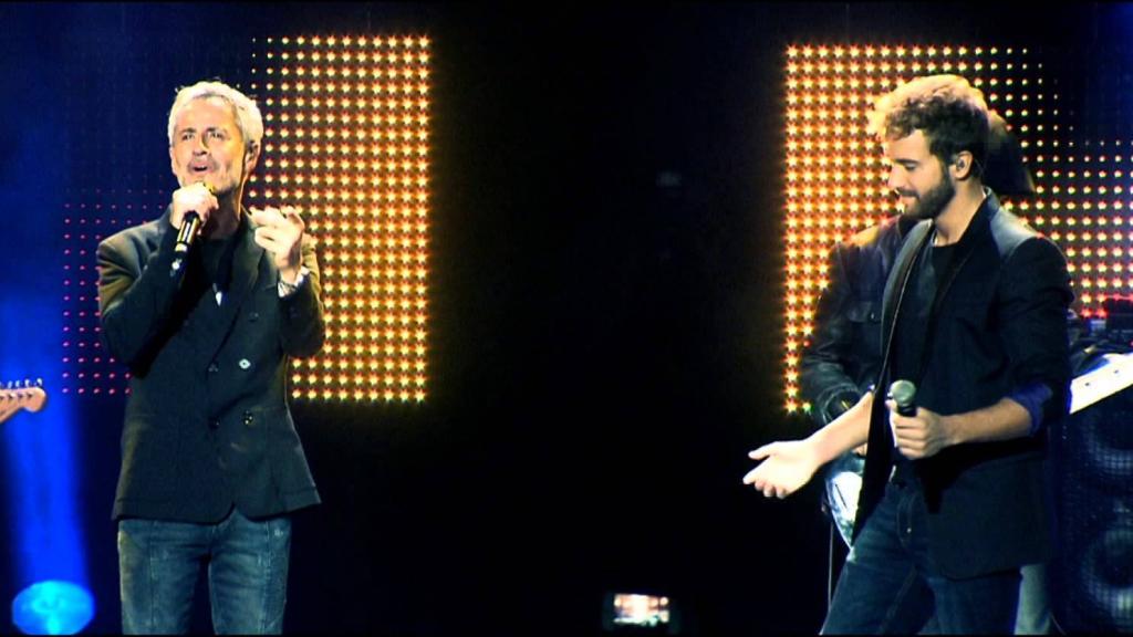 Sergio Dalma y Pablo Alborán, actuando juntos.