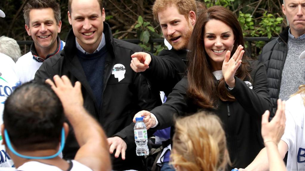 William, Harry y Kate, el pasado mes de abril.