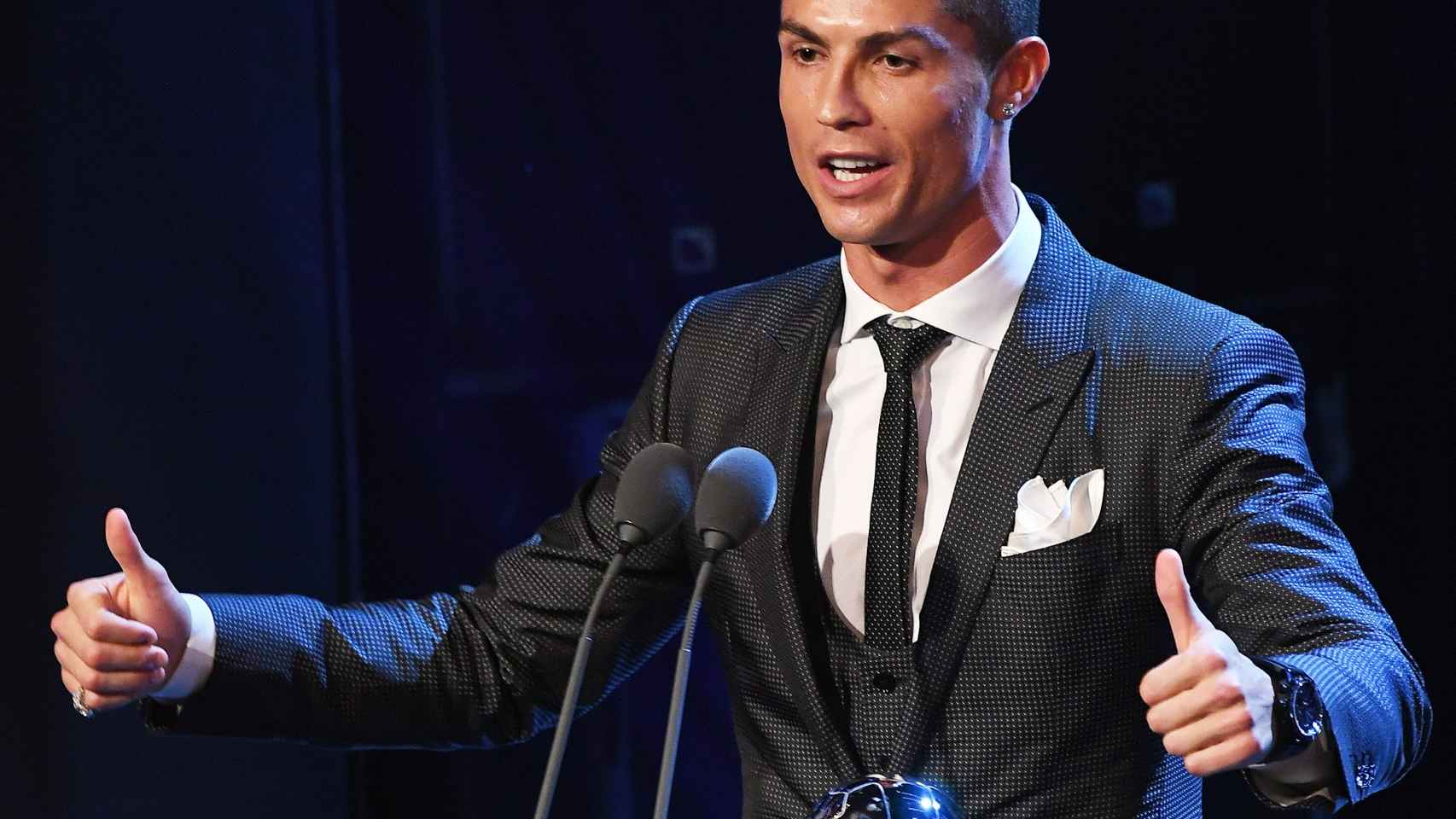 Cristiano Ronaldo, tras recibir el Premio The Best.
