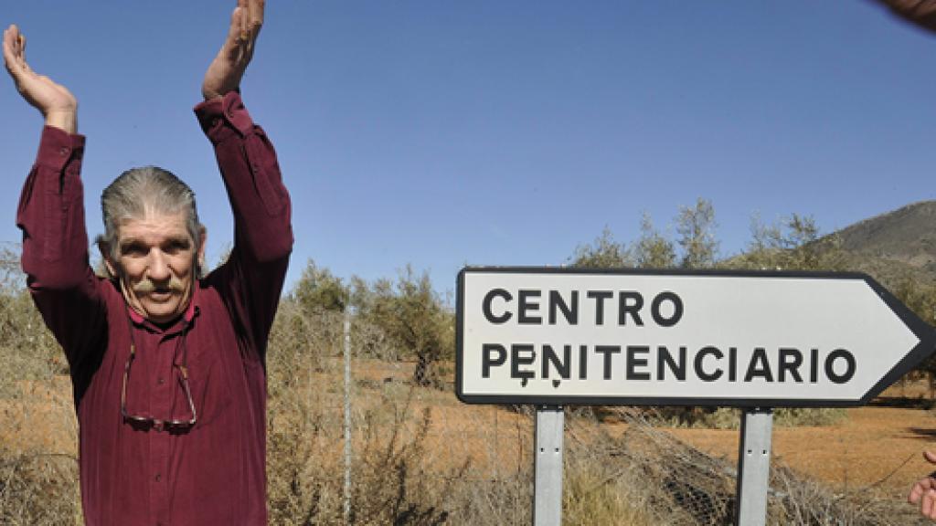 Miguel Montes Neiro, el día que salió de la cárcel (febrero de 2012).