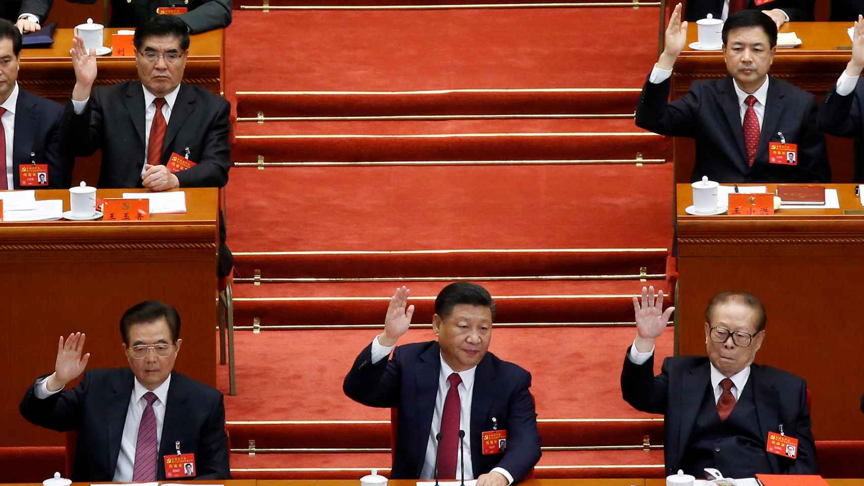 El presidente chino, en una votación del congreso.