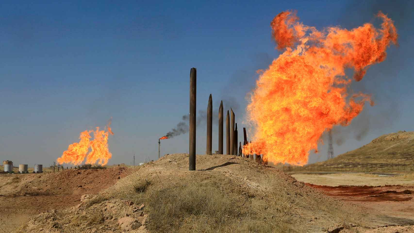 Campos petrolíferos de Kirkuk.