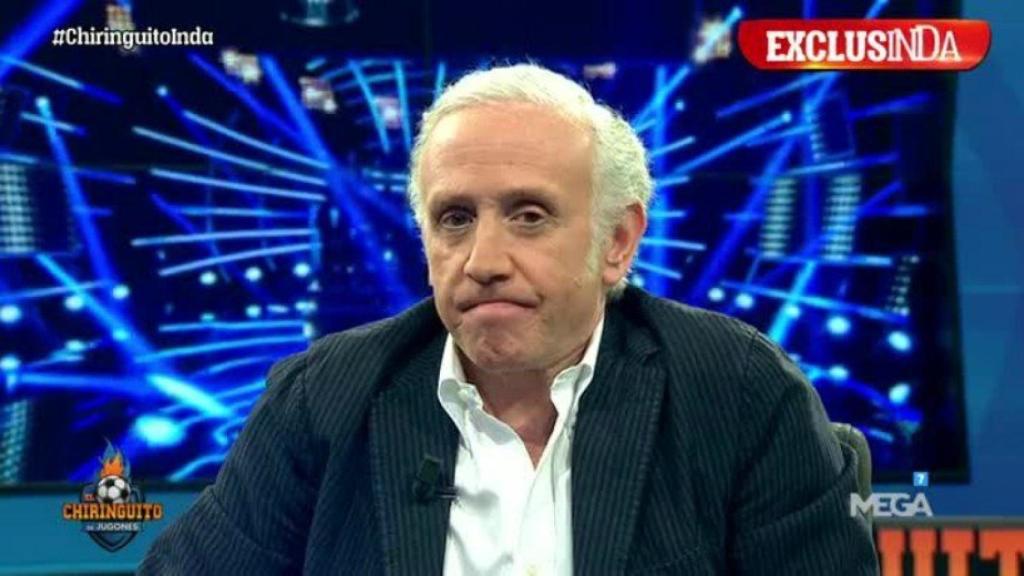 Eduardo Inda, en El Chiringuito. Foto: Twitter (@elchiringuitotv)