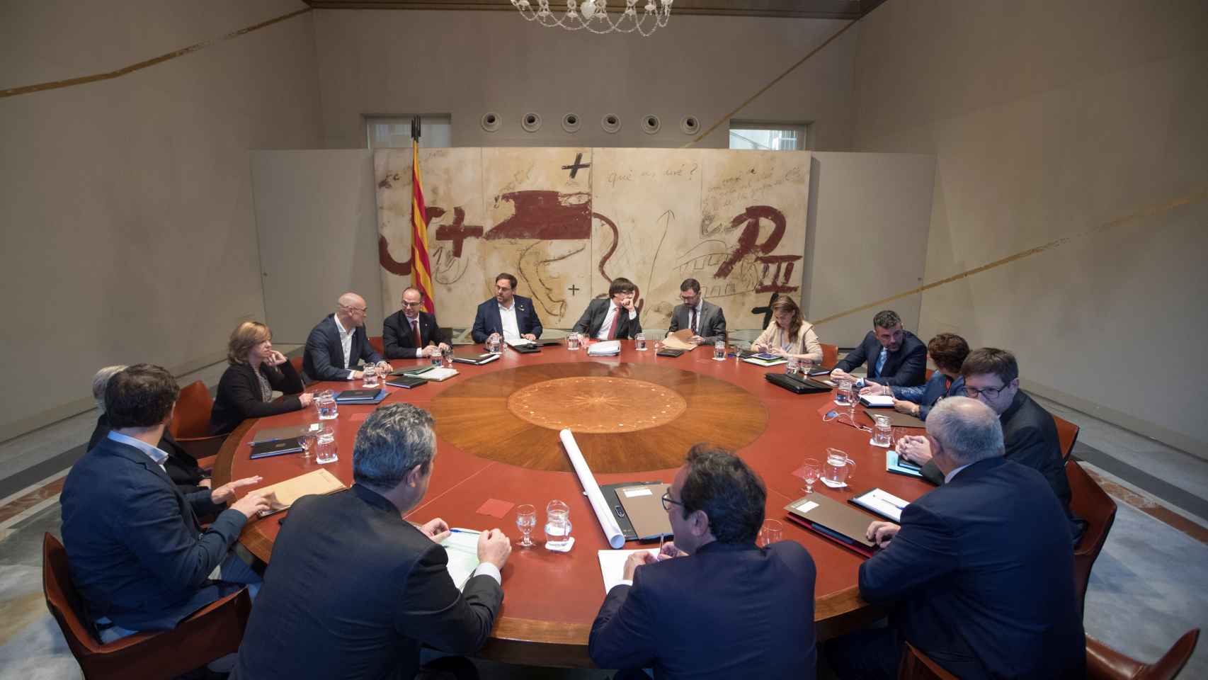 Reunión semanal del gobierno catalán.