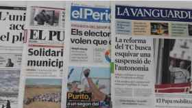 Cabeceras de periódicos catalanes.