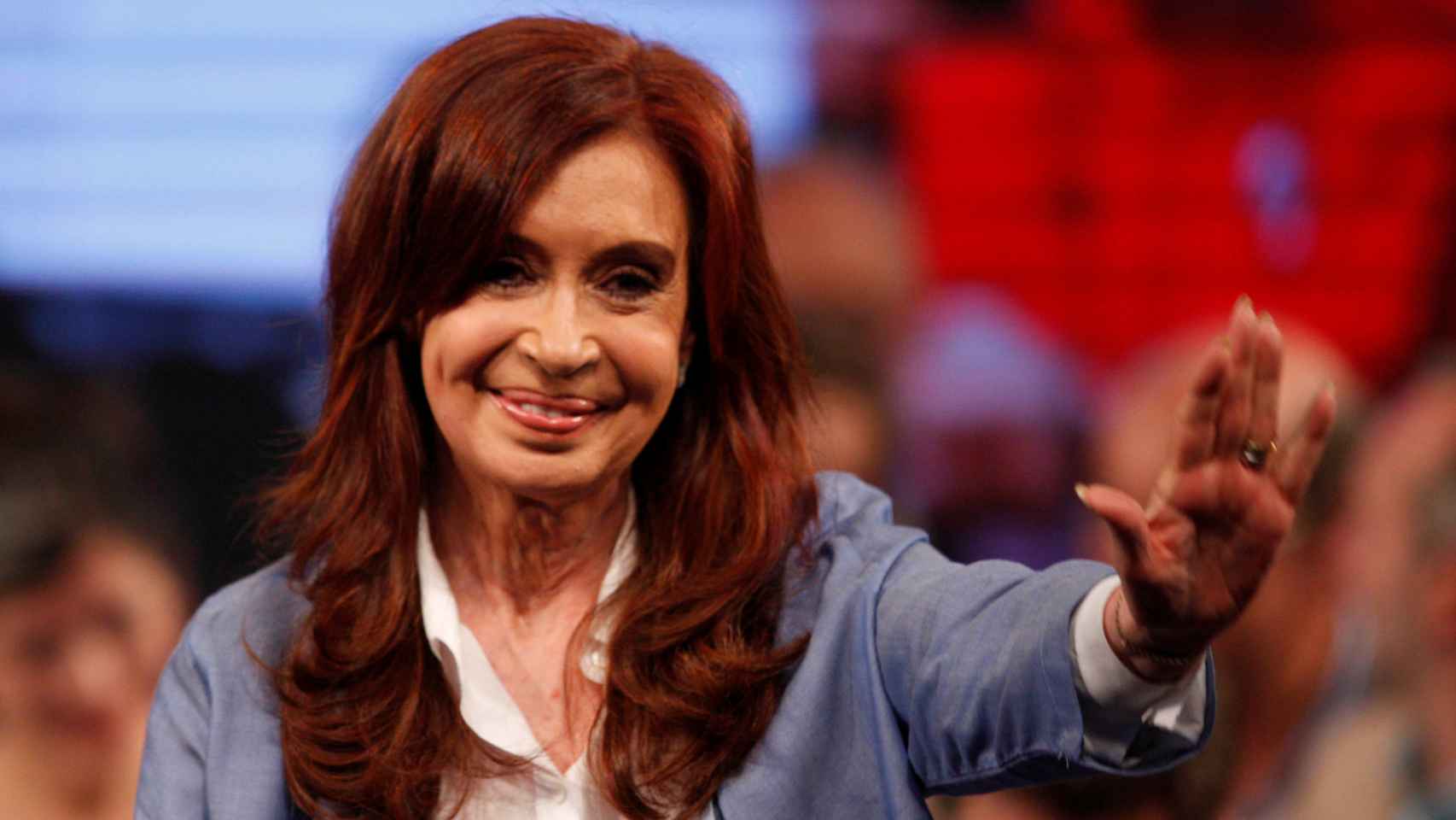 Cristina Kirchner durante la campaña por las elecciones legislativas.