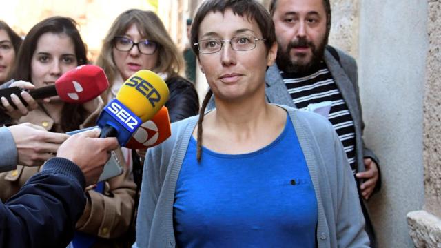 La concejala de Catarroja Datxu Peris a su salida del juicio que se celebra en Sepúlveda