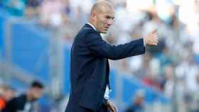 Zidane dirigiendo el partido contra el Getafe