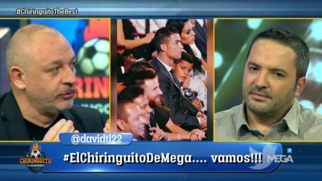 Hermel y Fite, en El Chiringuito. Foto: Twitter (@elchiringuitotv)