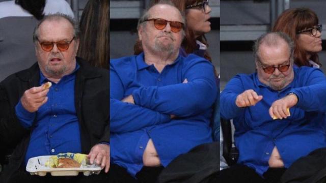 Jack Nicholson durante un partido de los Lakers.