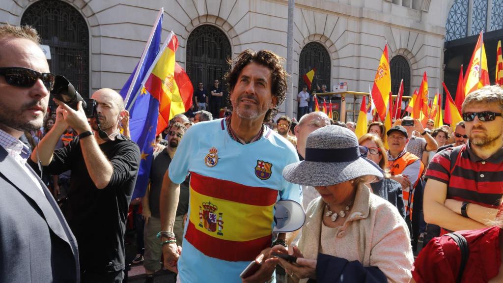 Álvaro de Marichalar, durante una manifestación.