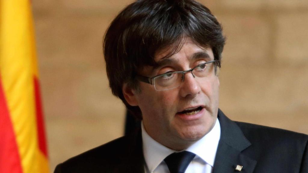 Carles Puigdemont, este jueves en el Palau de la Generalitat.