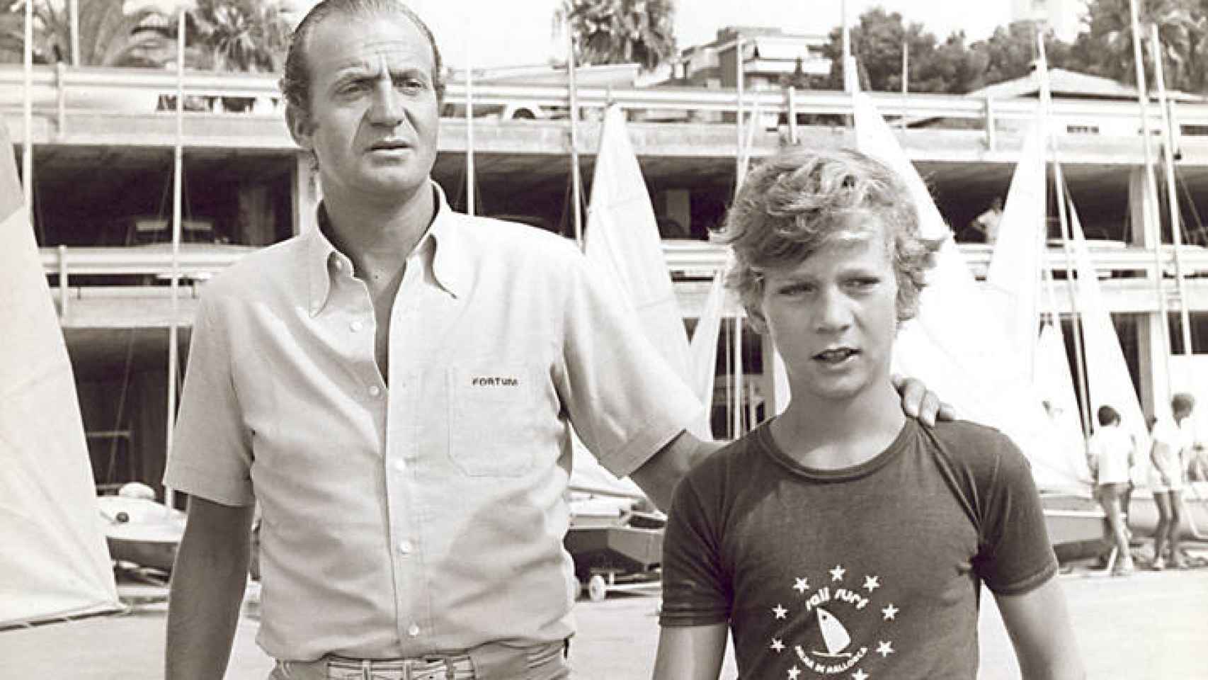 El rey Juan Carlos y su hijo, el entonces heredero al trono patrio.