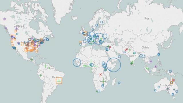 Mapa de enfermedades prevenibles con vacunas.