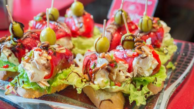 Pinchos, traditional Basque Country appetizer