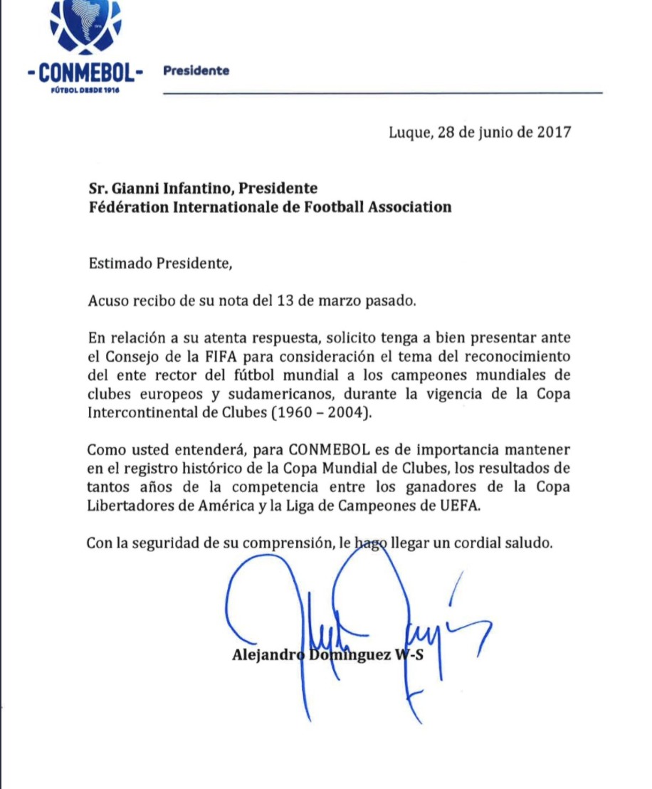 Petición de la CONMEBOL aceptada por la FIFA