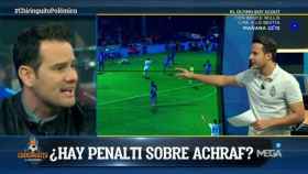 Quim Domenech niega que el penalti cometido sobre Achraf sea justo | Foto: Twitter (@elchiringuitotv)