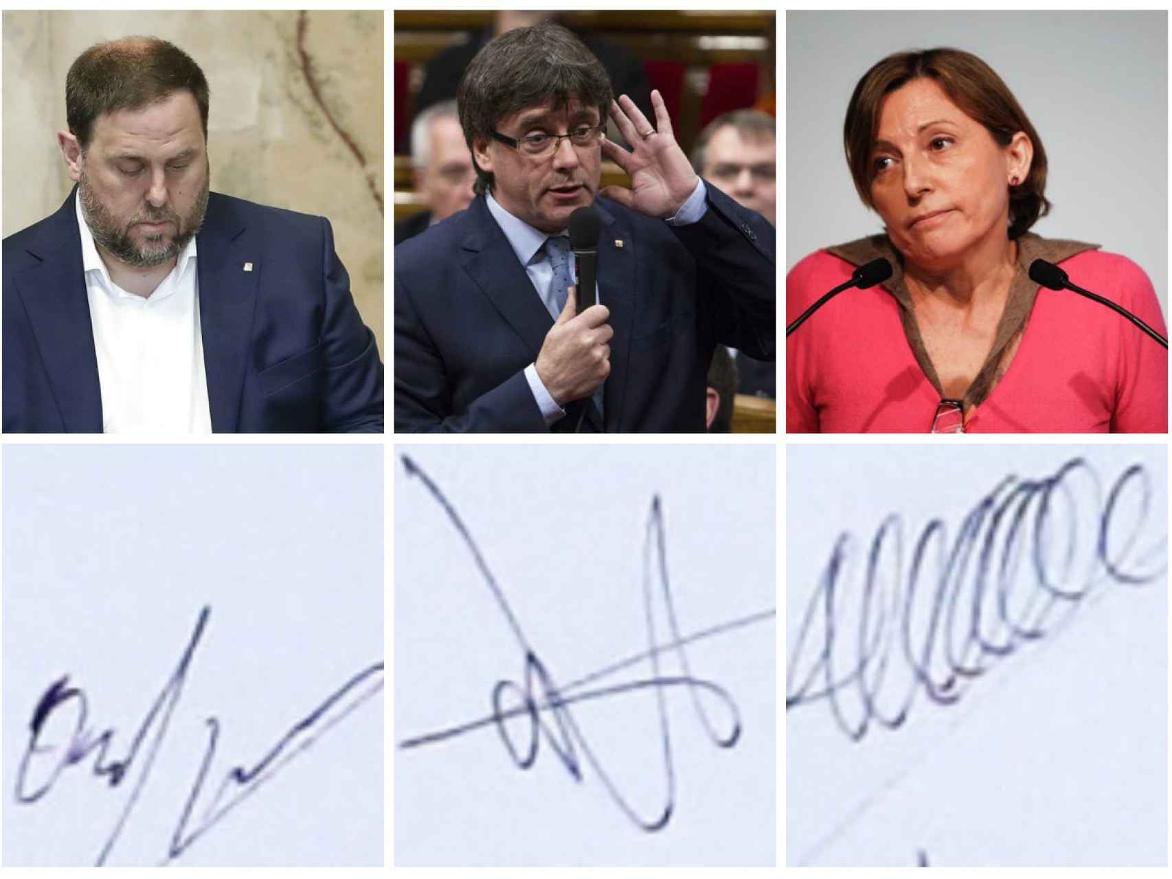 Qué dicen las firmas de Puigdemont y Forcadell que les pueden llevar a la cárcel