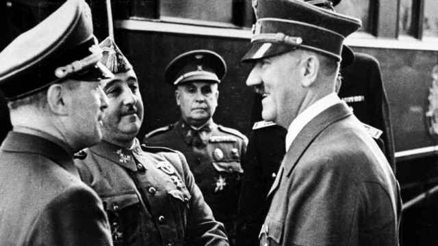 Franco y Hitler en Hendaya.