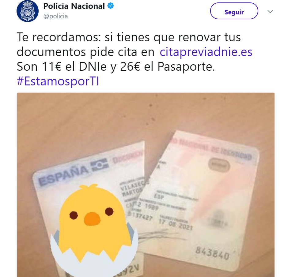La policía se mofa en Twitter del independentista catalán que rompió su DNI