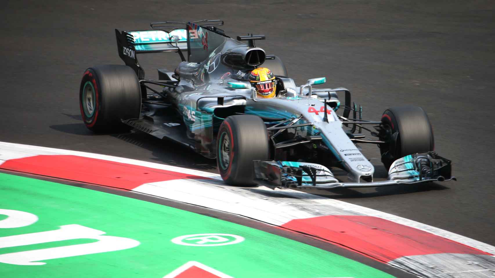Lewis Hamilton, en el Gran Premio de México.