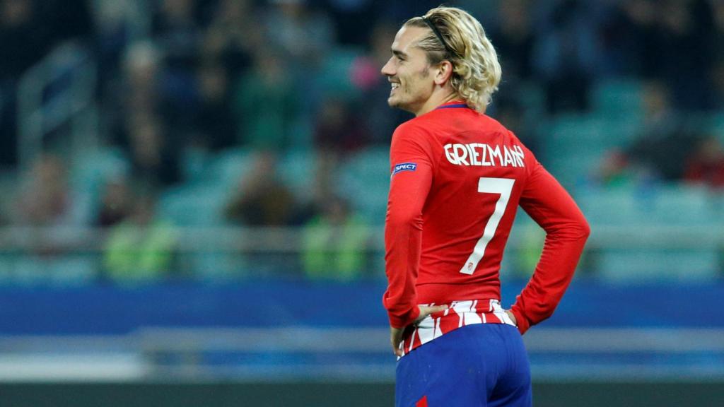 Griezmann se lamenta tras fallar una ocasión ante el Qarabag.