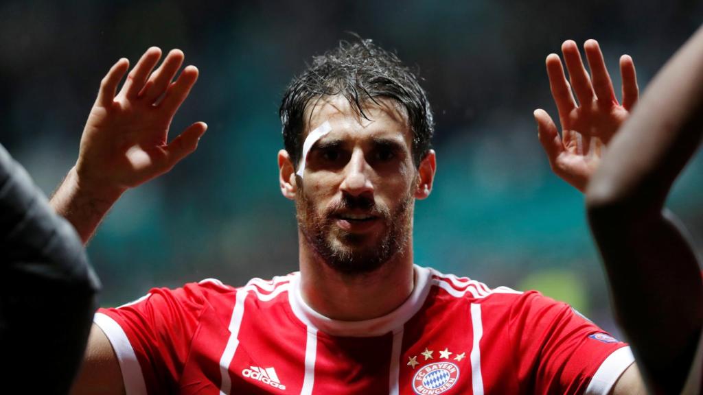 Javi Martínez, celebrando la victoria del Bayern al Celtic.