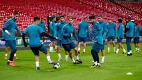 El Real Madrid se entrena en Wembley
