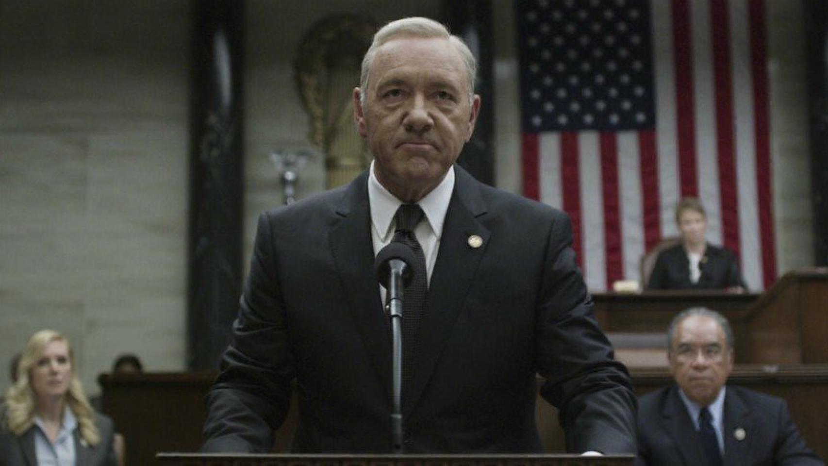 Kevin Spacey, interpretando a Frank Underwood en la aclamada serie House of Cards. Foto: netflix.com