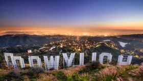 Señal de Hollywood, Los Angeles al fondo