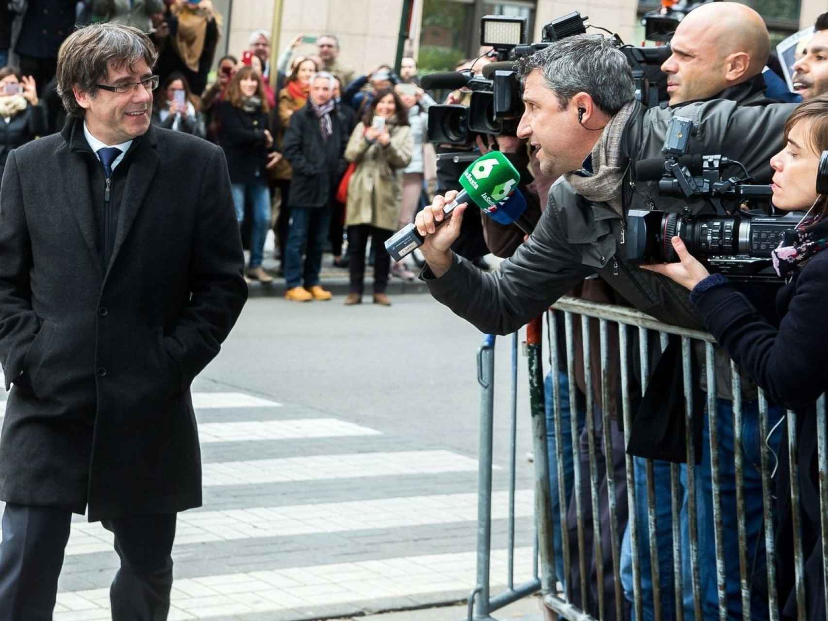 Carles Puigdemont, en Bruselas (Bélgica)