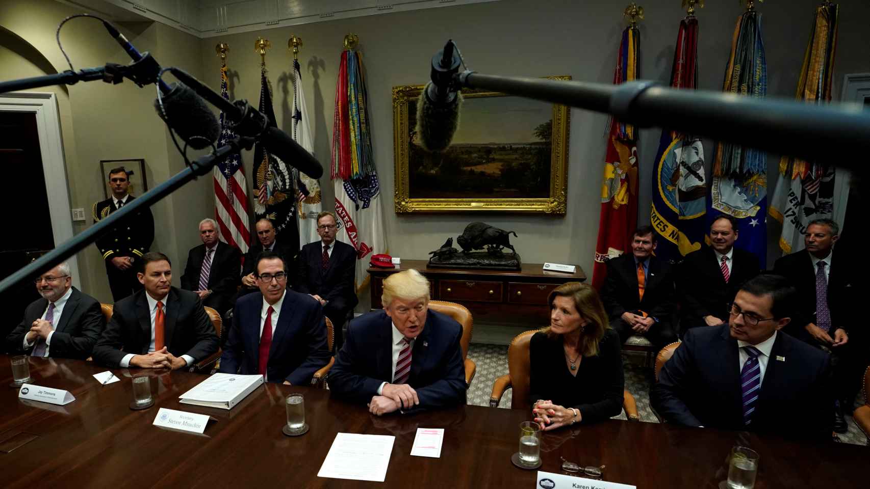 Donald Trump durante un encuentro en la Casa Blanca