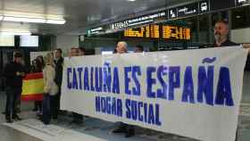 Los miembros de Hogar Social Madrid que esperaban en Atocha.