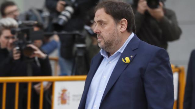 Oriol Junqueras a su llegada a la sede de la Audiencia Nacional